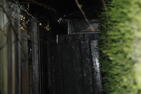 Tuinhuis uitgebrand